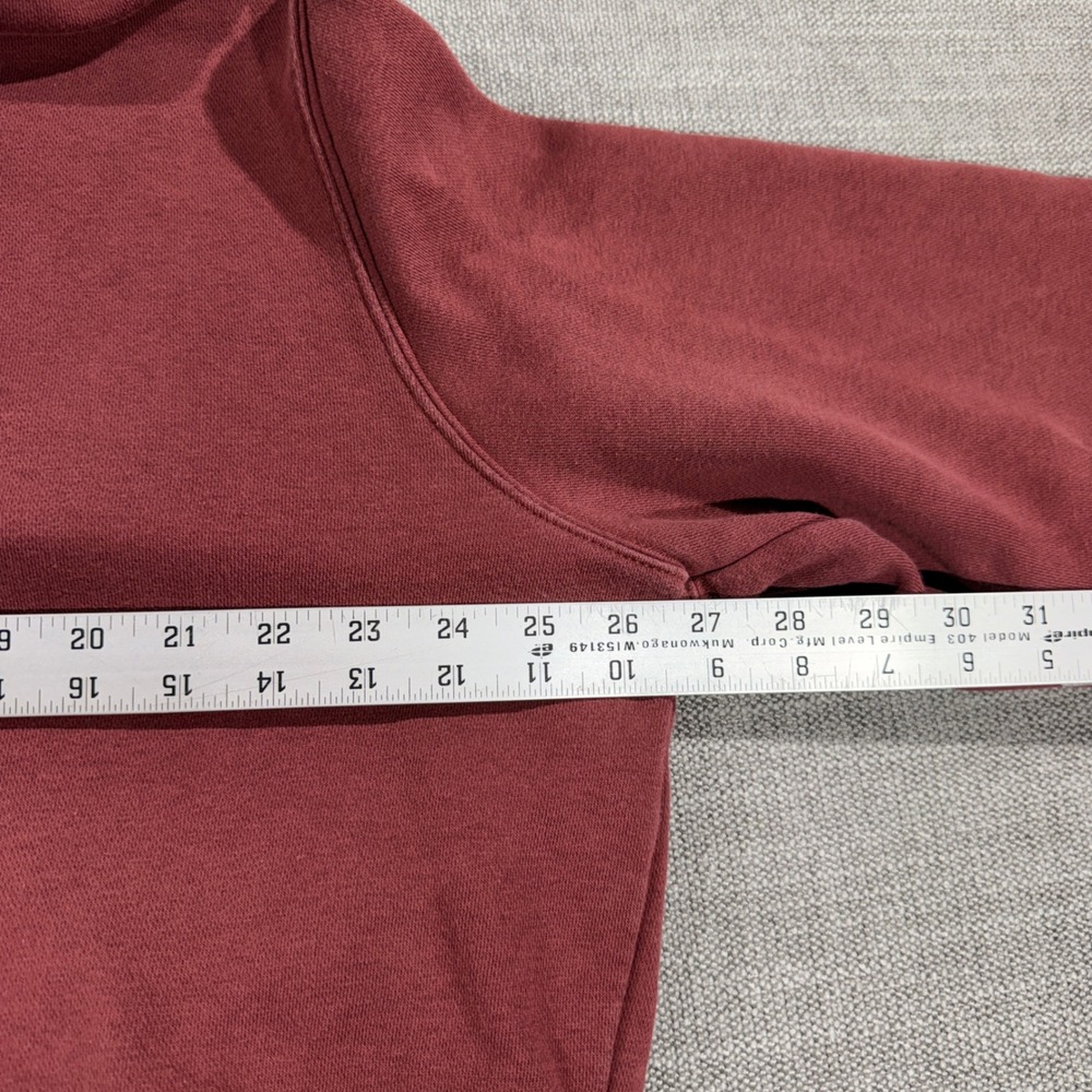 Levis Full Zip Hoodie Mens XL Burgundy Excellent Standard Fit Red Tab Logo - Picture 5 of 8